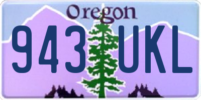 OR license plate 943UKL