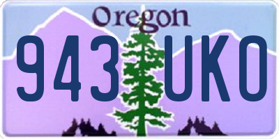 OR license plate 943UKO