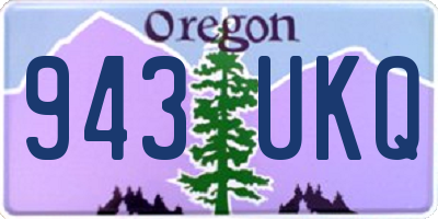 OR license plate 943UKQ