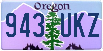 OR license plate 943UKZ
