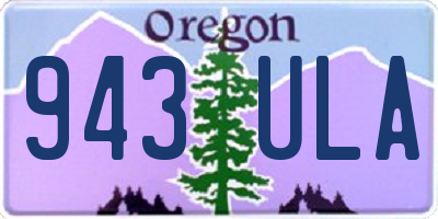 OR license plate 943ULA