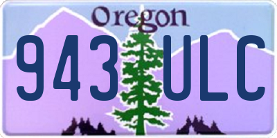 OR license plate 943ULC