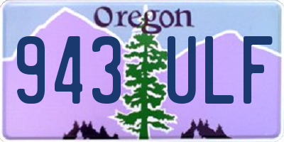 OR license plate 943ULF
