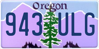 OR license plate 943ULG