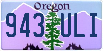OR license plate 943ULI