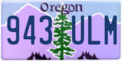 OR license plate 943ULM