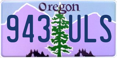 OR license plate 943ULS