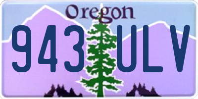 OR license plate 943ULV