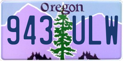 OR license plate 943ULW