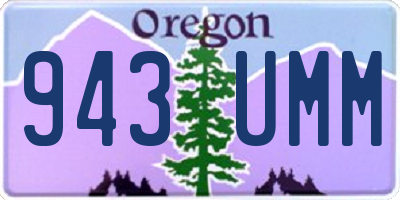 OR license plate 943UMM