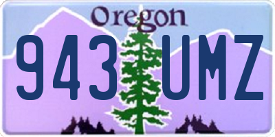 OR license plate 943UMZ