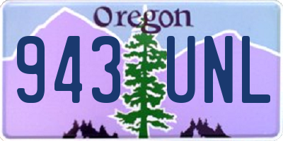 OR license plate 943UNL