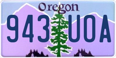 OR license plate 943UOA