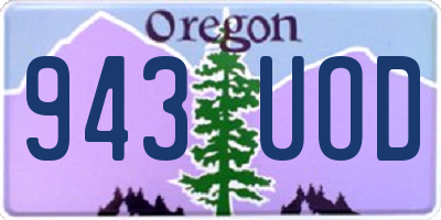 OR license plate 943UOD