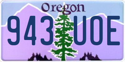 OR license plate 943UOE
