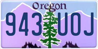 OR license plate 943UOJ