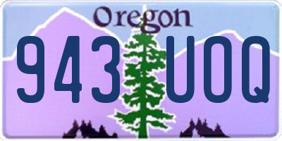 OR license plate 943UOQ