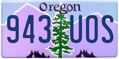 OR license plate 943UOS