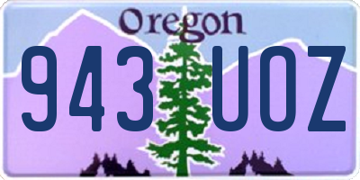 OR license plate 943UOZ