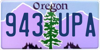 OR license plate 943UPA