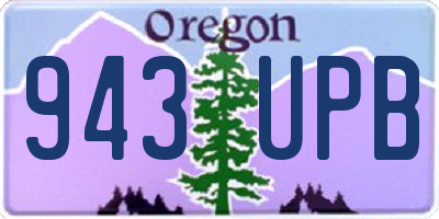 OR license plate 943UPB
