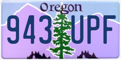 OR license plate 943UPF