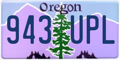 OR license plate 943UPL