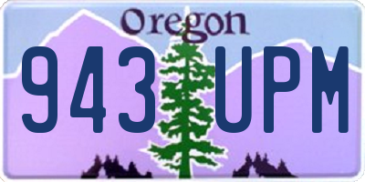 OR license plate 943UPM