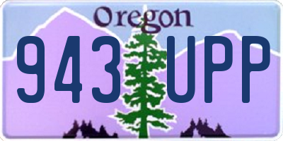 OR license plate 943UPP