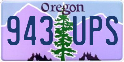 OR license plate 943UPS