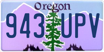 OR license plate 943UPV