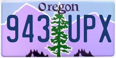 OR license plate 943UPX