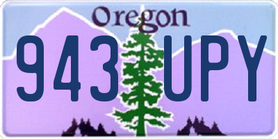 OR license plate 943UPY
