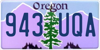 OR license plate 943UQA