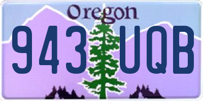OR license plate 943UQB