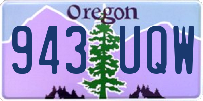 OR license plate 943UQW