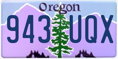OR license plate 943UQX