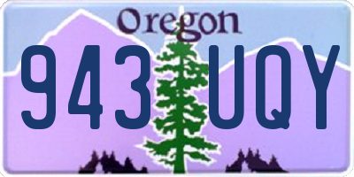 OR license plate 943UQY