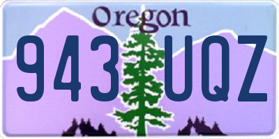 OR license plate 943UQZ