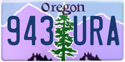 OR license plate 943URA