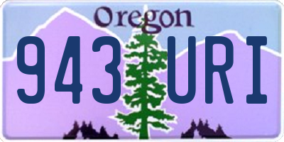 OR license plate 943URI