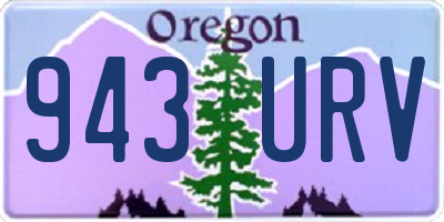OR license plate 943URV