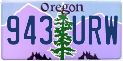 OR license plate 943URW