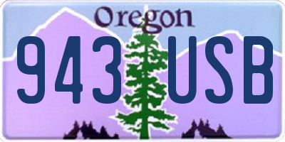 OR license plate 943USB