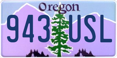 OR license plate 943USL