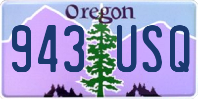OR license plate 943USQ