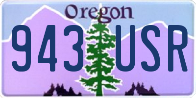OR license plate 943USR