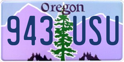 OR license plate 943USU