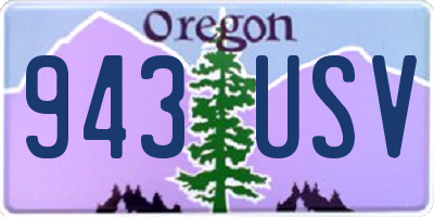OR license plate 943USV