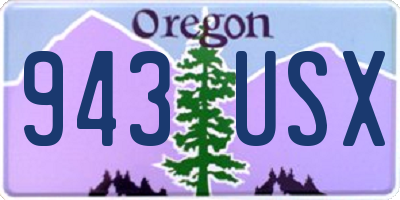 OR license plate 943USX